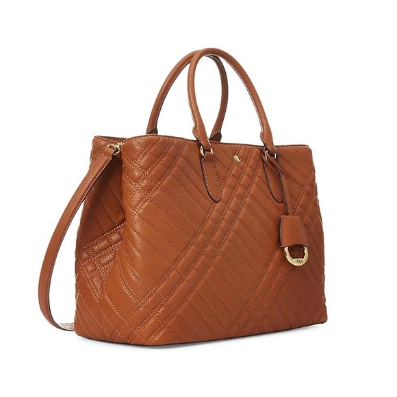 Ralph Lauren| Large Plaid Quilted Satchel - Picture 5 of 11